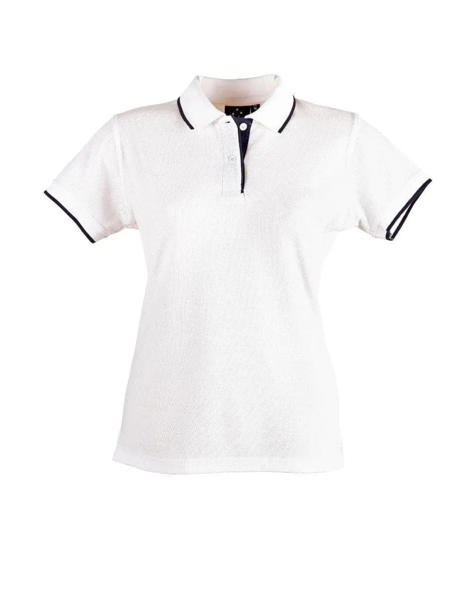 Winning Spirit Casual Wear White/Navy / 6 Winning Spirit Liberty Polo Ladies Ps48a